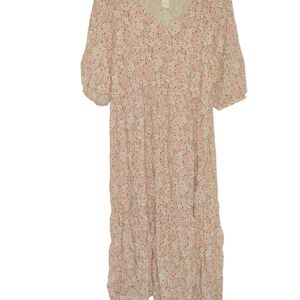 H&M Pink Floral Midi Dress